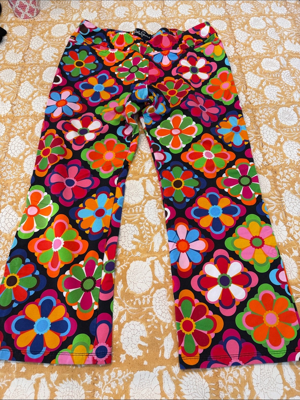 Lesley Evers XL Audrey Pants in Jubilee Multicolor knit, pockets